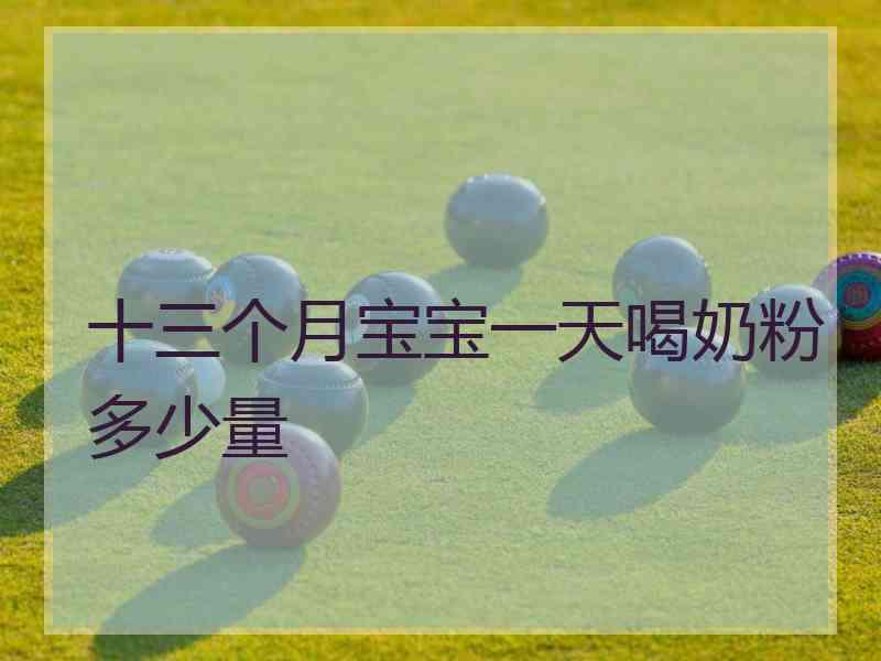 十三个月宝宝一天喝奶粉多少量 十三个月宝宝一天喝奶粉多少量