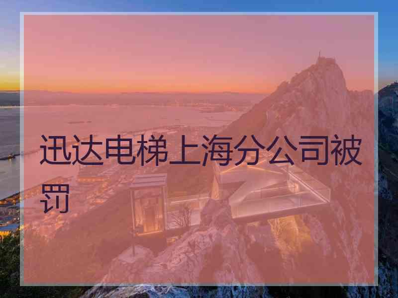 迅达电梯上海分公司被罚 迅达电梯上海分公司被罚