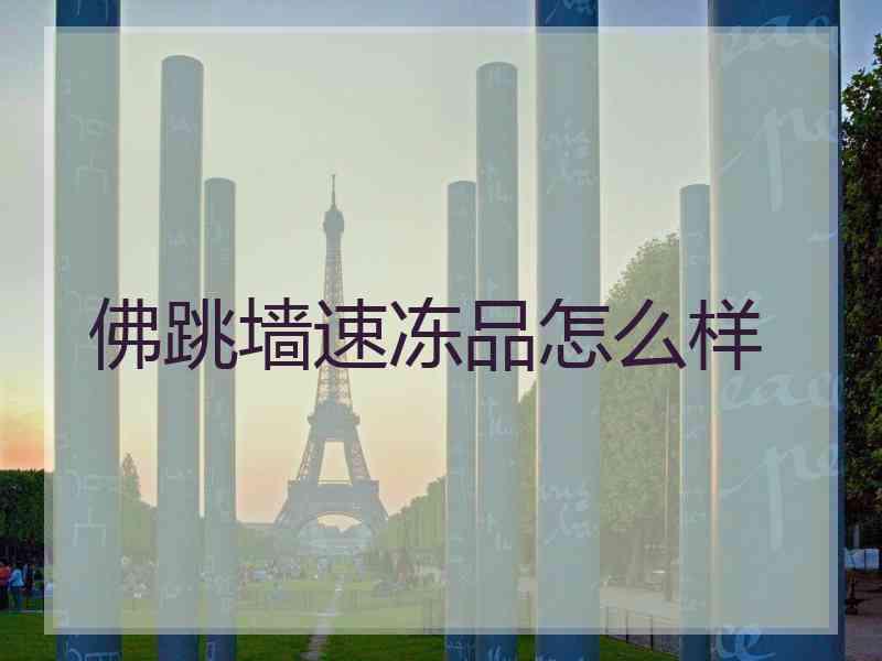 佛跳墙速冻品怎么样 佛跳墙速冻品怎么样