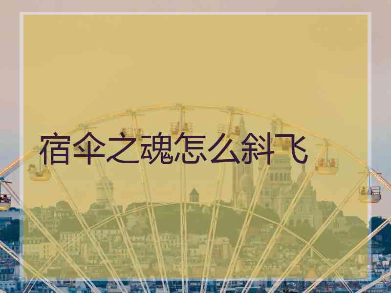 宿伞之魂怎么斜飞 宿伞之魂怎么斜飞