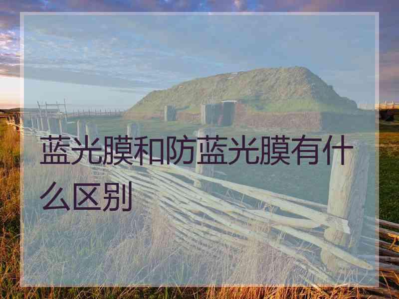 蓝光膜和防蓝光膜有什么区别 蓝光膜和防蓝光膜有什么区别