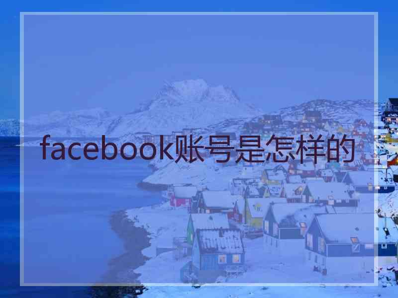 facebook账号是怎样的 facebook账号是怎样的