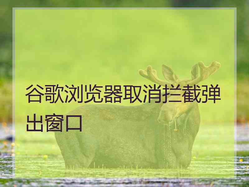 谷歌浏览器取消拦截弹出窗口 谷歌浏览器取消拦截弹出窗口