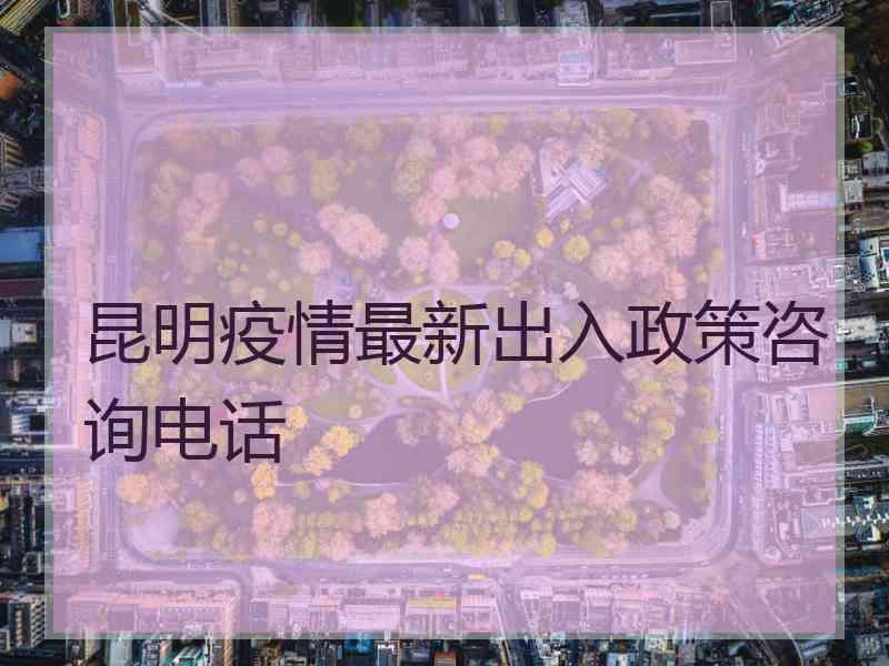 昆明疫情最新出入政策咨询电话 昆明疫情最新出入政策咨询电话