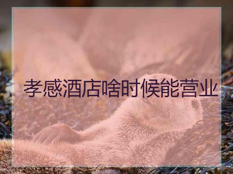 孝感酒店啥时候能营业 孝感酒店啥时候能营业