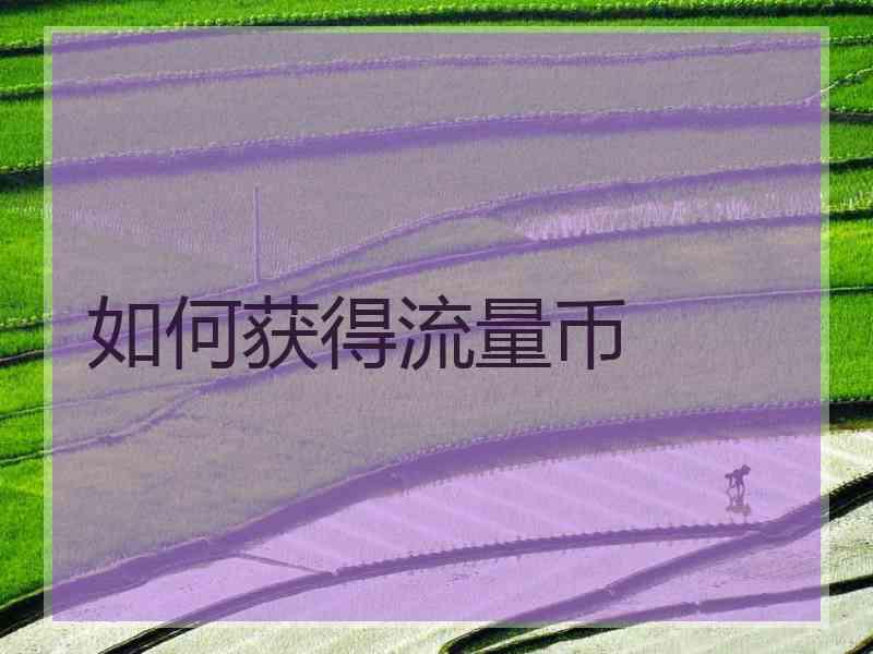 如何获得流量币 如何获得流量币