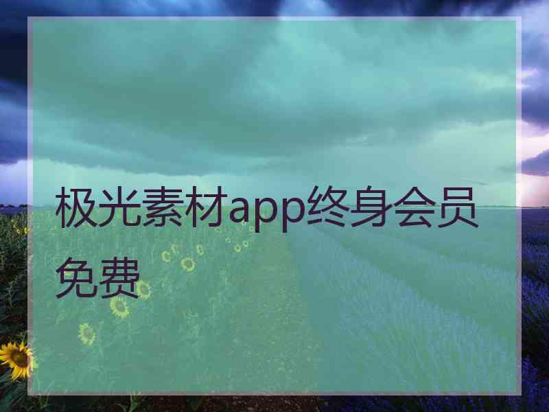 极光素材app终身会员免费 极光素材app终身会员免费