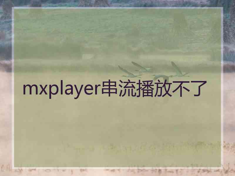 mxplayer串流播放不了 mxplayer串流播放不了