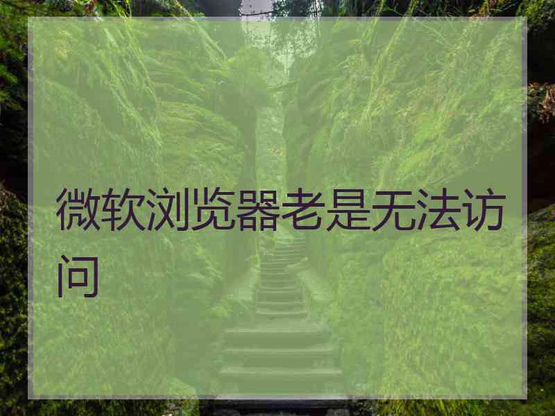 微软浏览器老是无法访问 微软浏览器老是无法访问