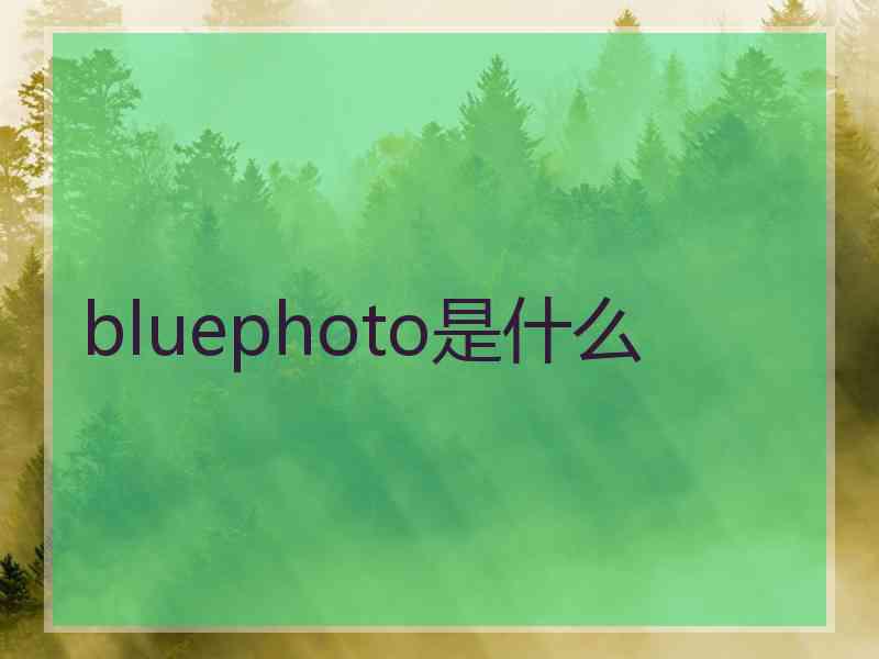 bluephoto是什么 bluephoto是什么