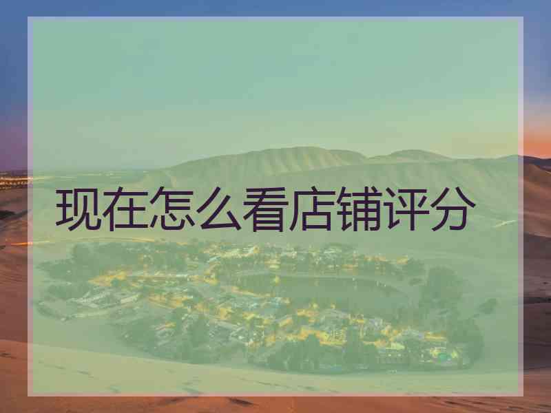 现在怎么看店铺评分 现在怎么看店铺评分