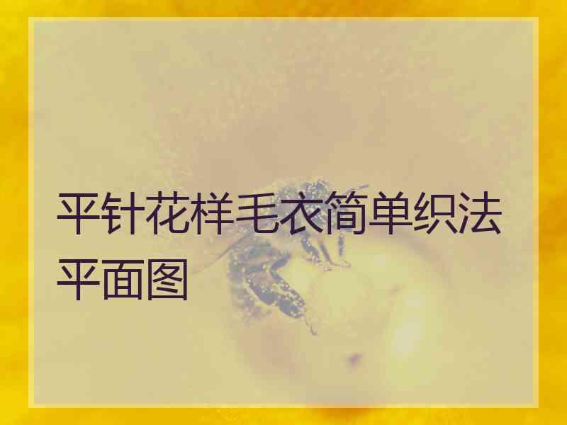 平针花样毛衣简单织法平面图 平针花样毛衣简单织法平面图