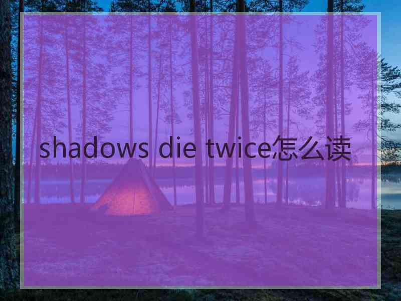 shadows die twice怎么读