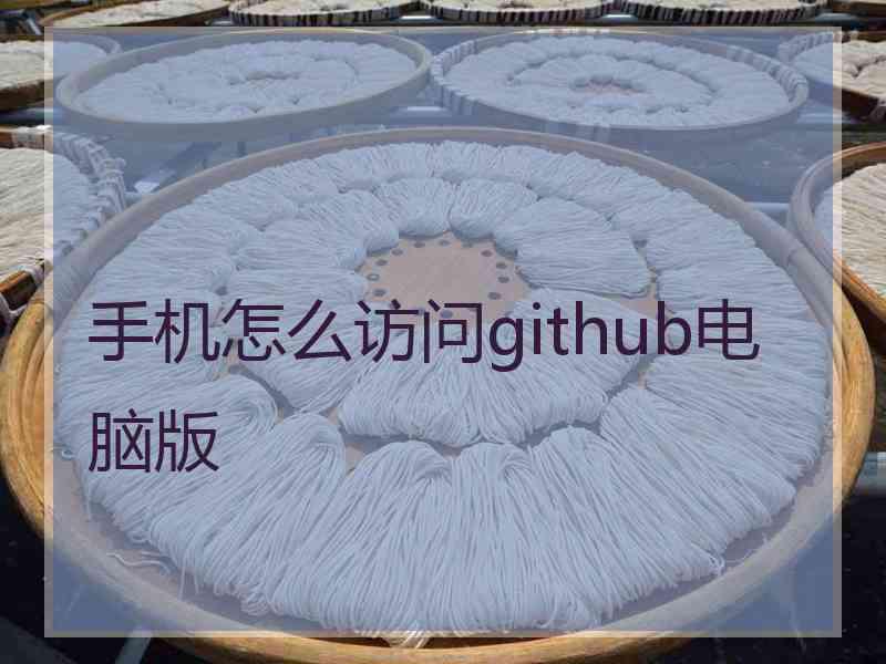 手机怎么访问github电脑版 手机怎么访问github电脑版