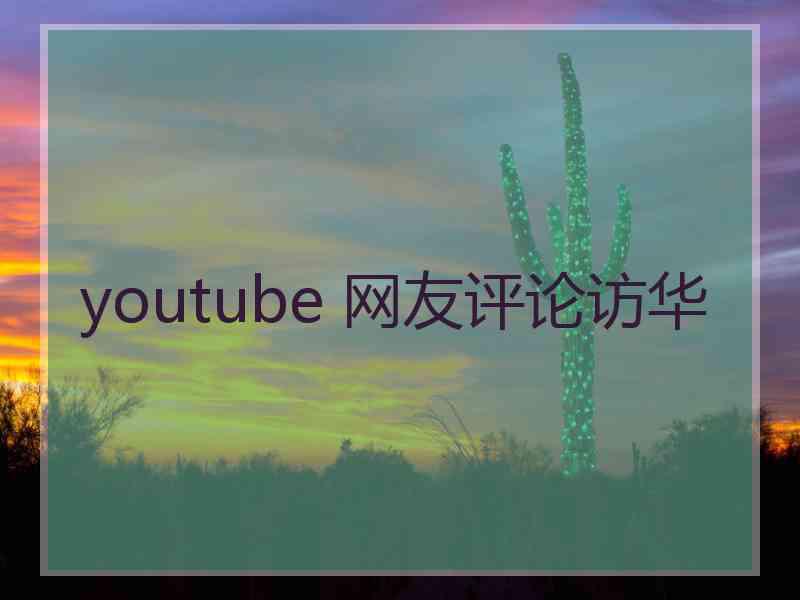 youtube 网友评论访华 youtube 网友评论访华