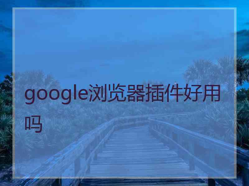 google浏览器插件好用吗 google浏览器插件好用吗
