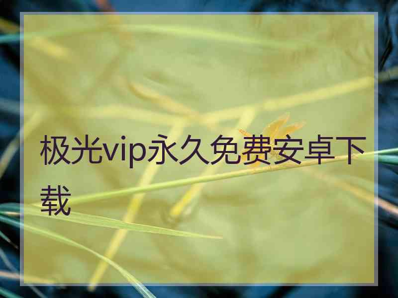极光vip永久免费安卓下载 极光vip永久免费安卓下载