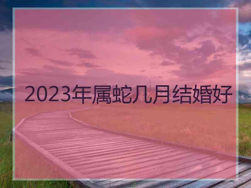 2023年属蛇几月结婚好 2023年属蛇几月结婚好
