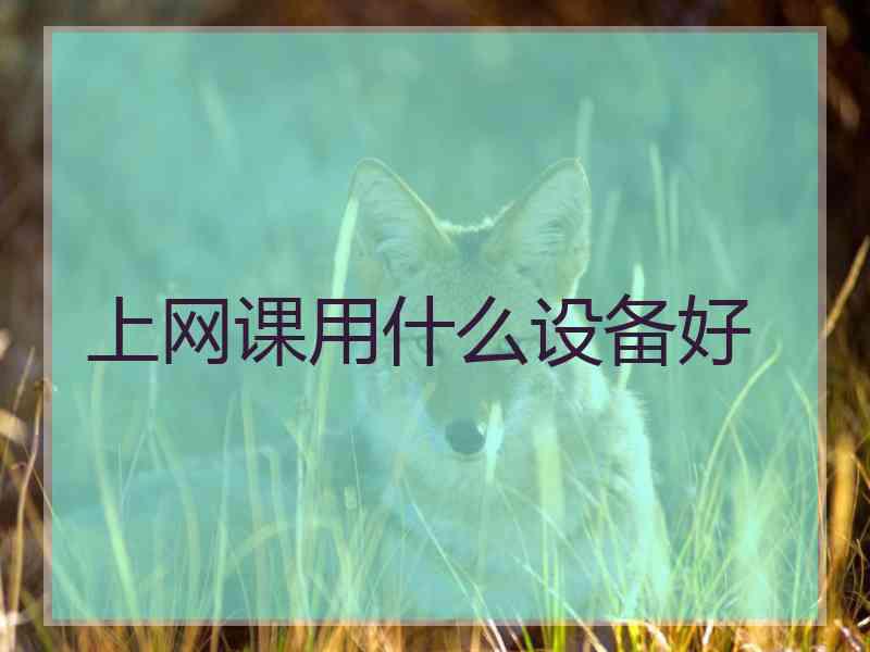 上网课用什么设备好 上网课用什么设备好