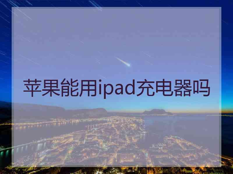 苹果能用ipad充电器吗