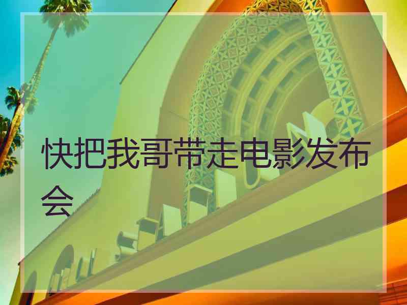 快把我哥带走电影发布会