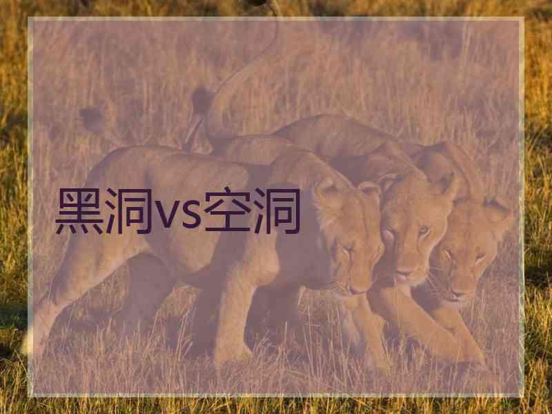黑洞vs空洞