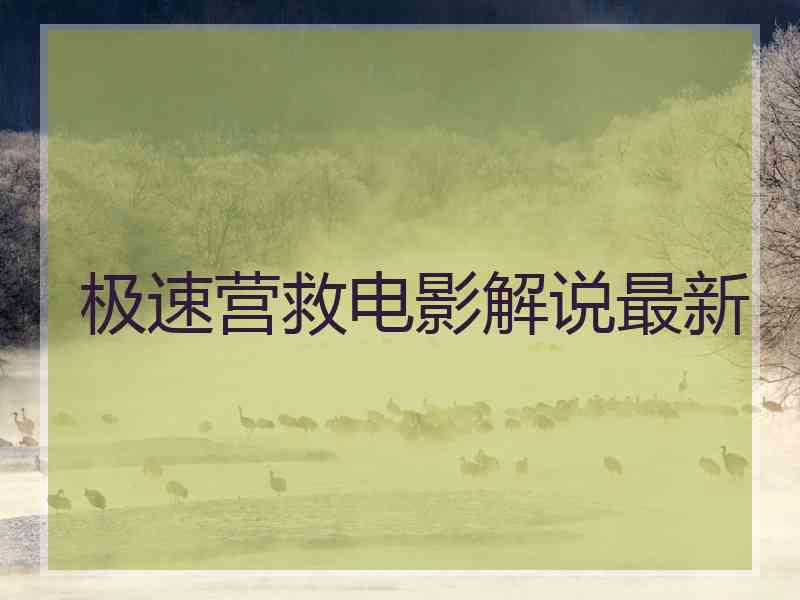 极速营救电影解说最新