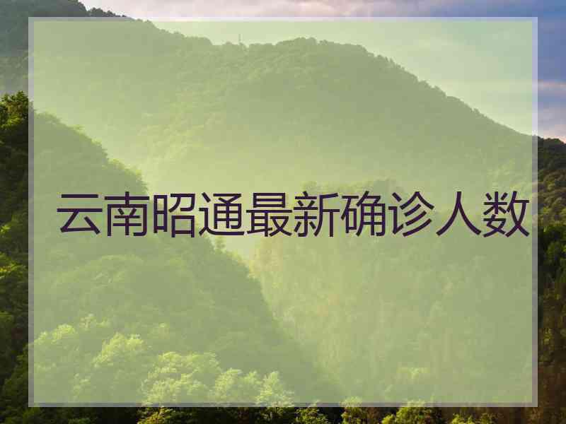 云南昭通最新确诊人数