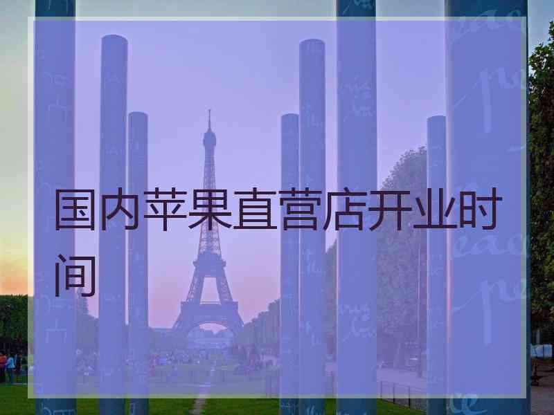 国内苹果直营店开业时间
