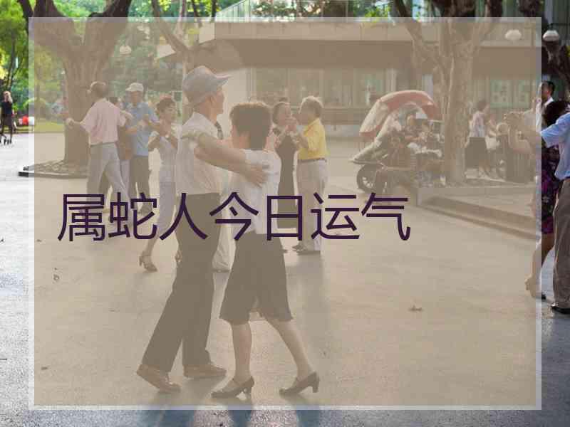 属蛇人今日运气
