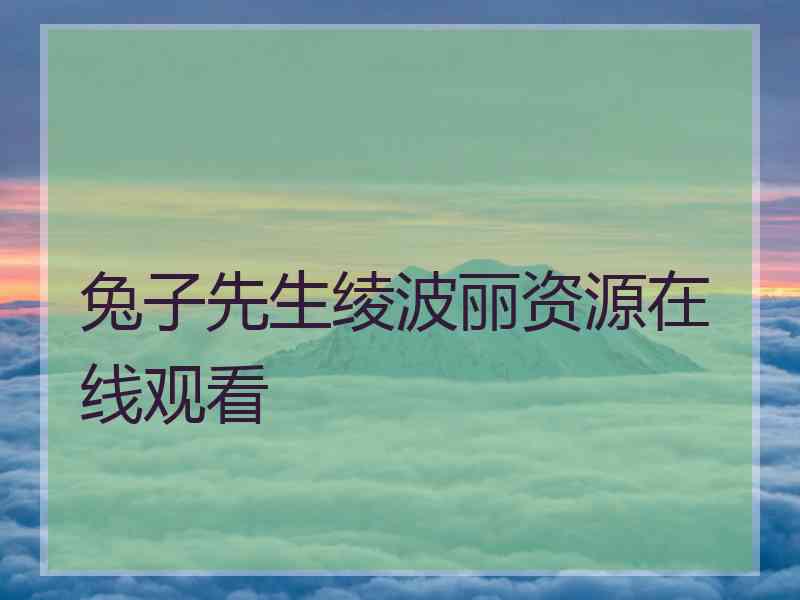 兔子先生绫波丽资源在线观看
