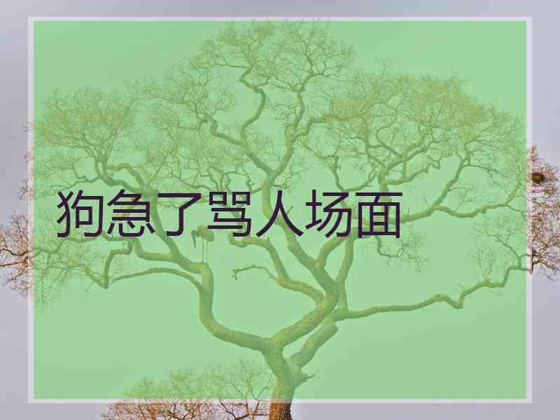 狗急了骂人场面