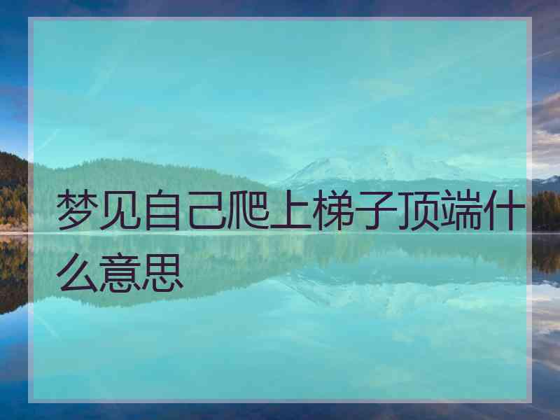 梦见自己爬上梯子顶端什么意思