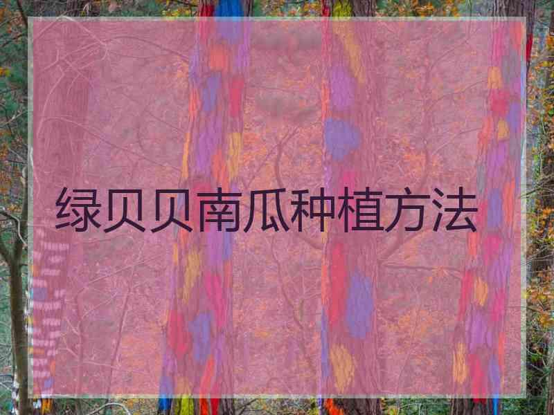 绿贝贝南瓜种植方法