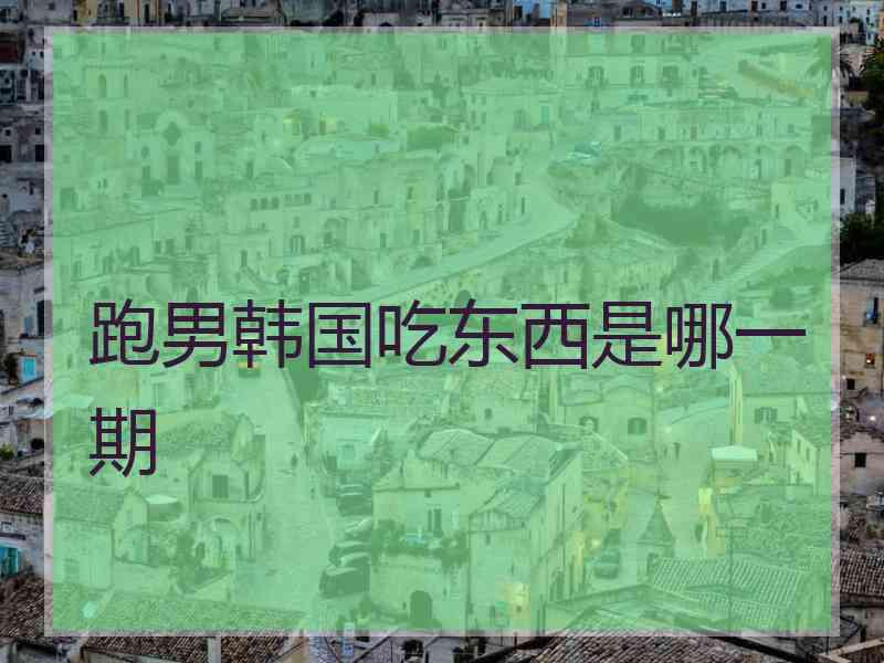 跑男韩国吃东西是哪一期