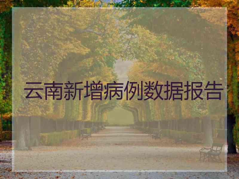 云南新增病例数据报告