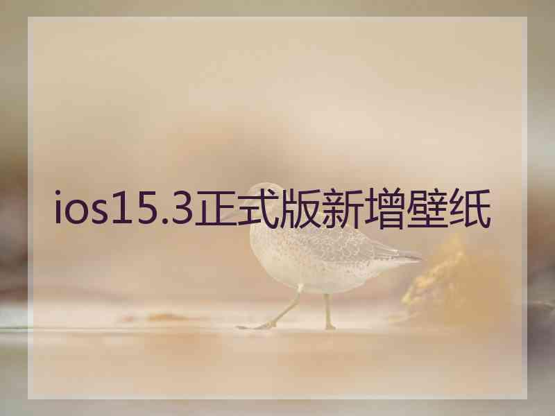 ios15.3正式版新增壁纸