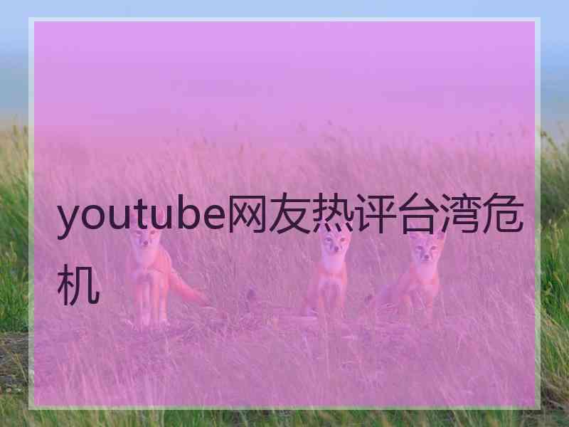 youtube网友热评台湾危机