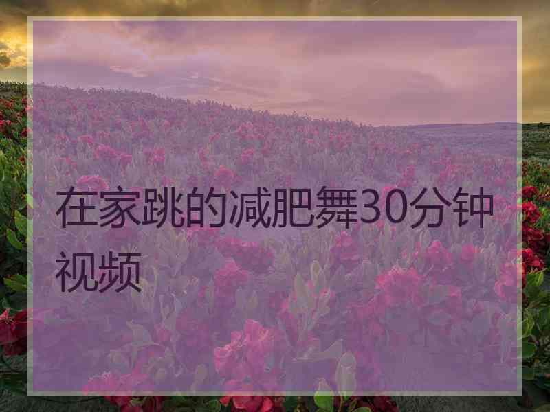 在家跳的减肥舞30分钟视频
