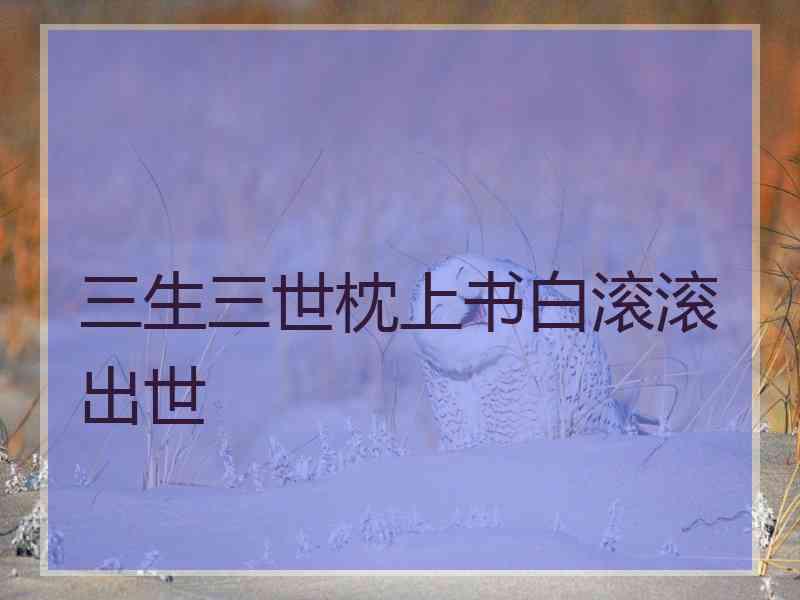 三生三世枕上书白滚滚出世