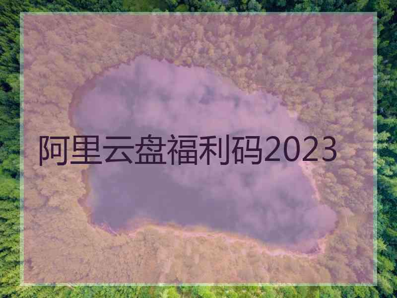 阿里云盘福利码2023