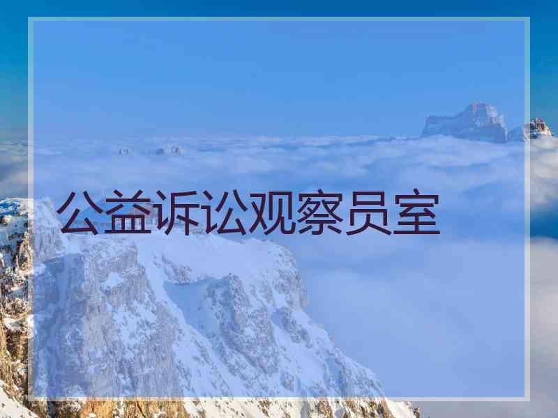 公益诉讼观察员室