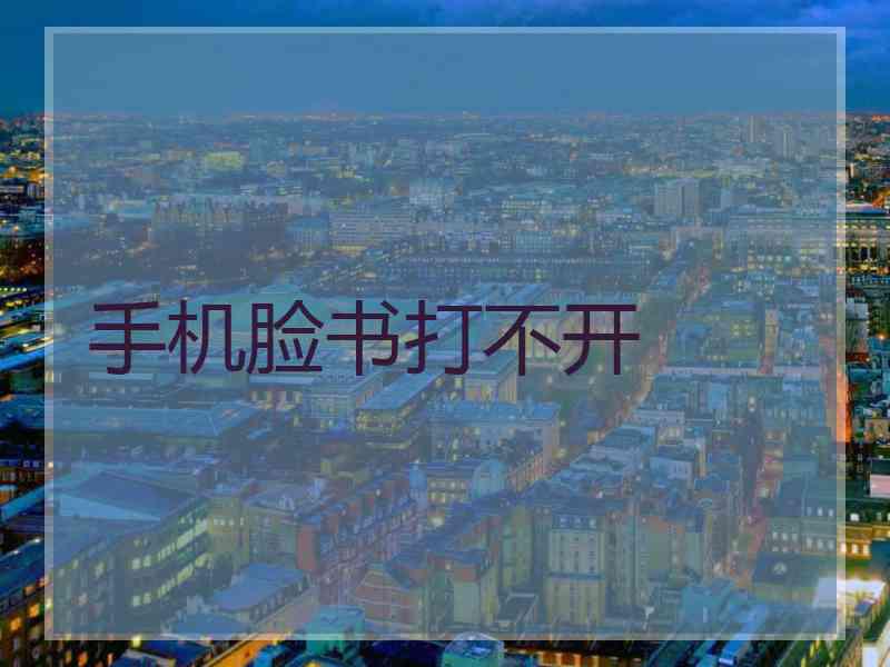 手机脸书打不开