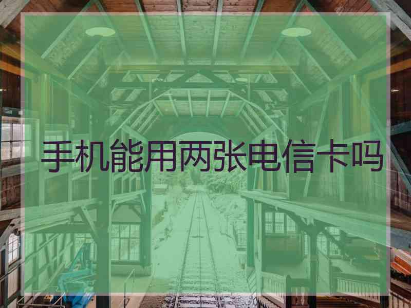 手机能用两张电信卡吗