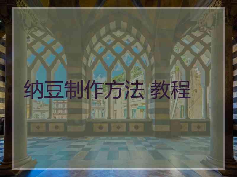 纳豆制作方法 教程