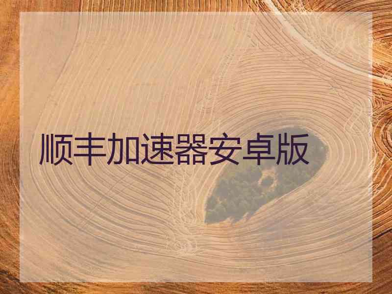 顺丰加速器安卓版