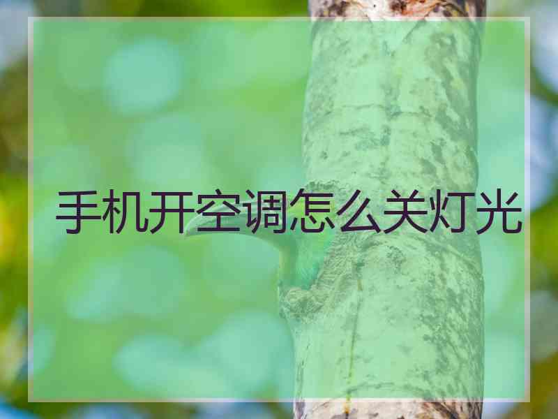 手机开空调怎么关灯光