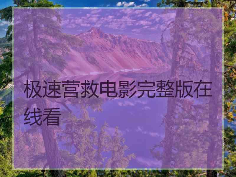 极速营救电影完整版在线看