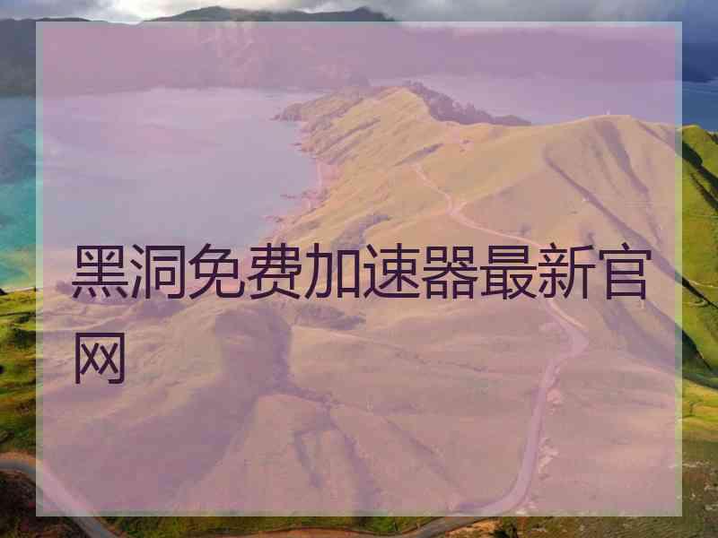 黑洞免费加速器最新官网