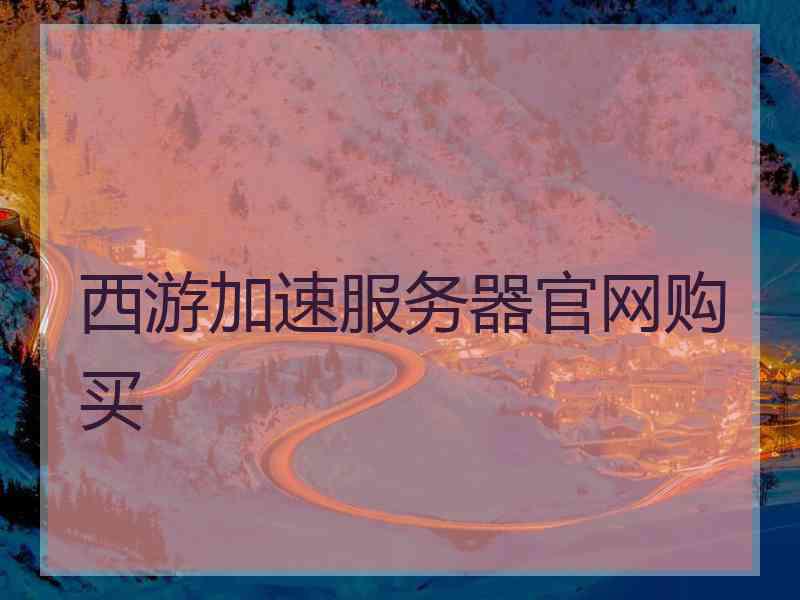 西游加速服务器官网购买
